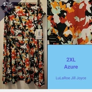 LuLaRoe 2xl Azure skirt